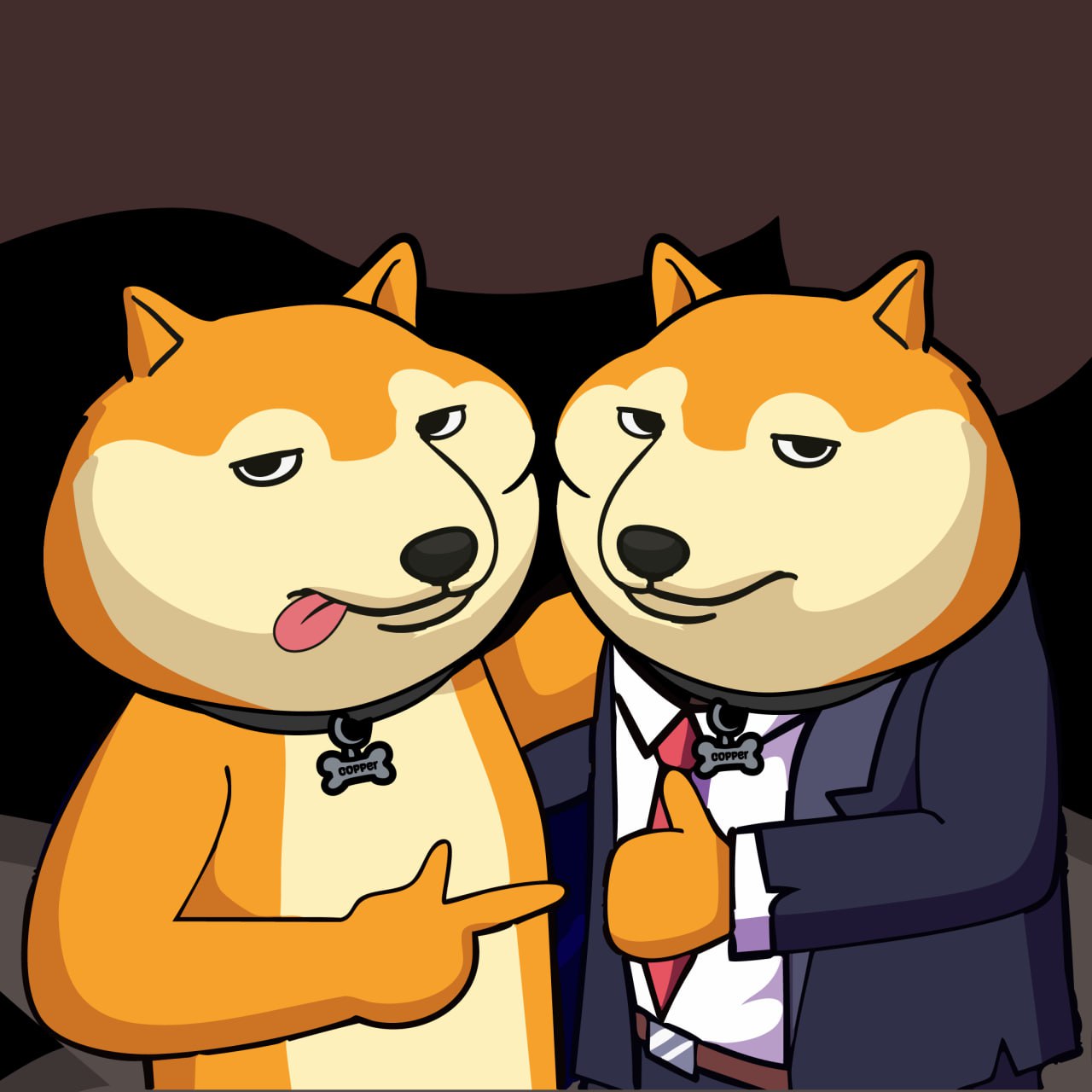 Copper dogs friendship